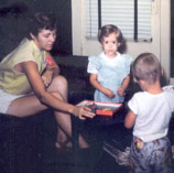 Mom, brother, me